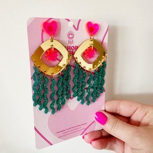 Acrylic Neon Eyes Earrings